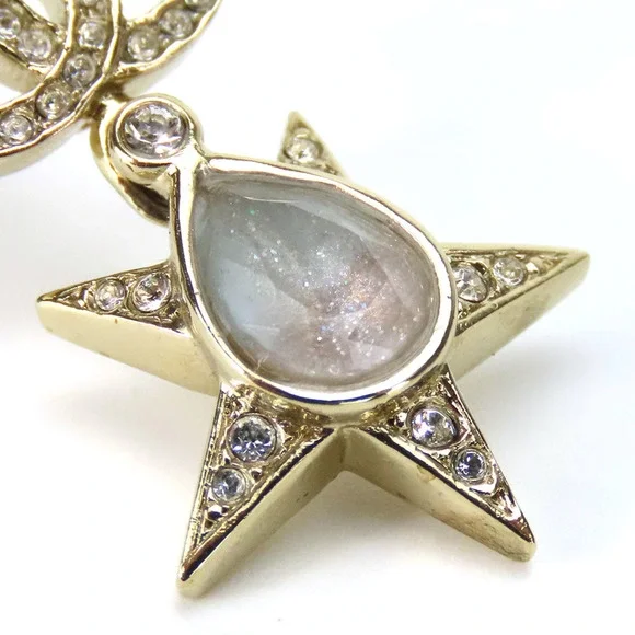 CHANEL Gold Logo Earrings - Picture 4 of 10